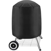 Wasserdichte Grillabdeckung fš¹r runden Weber Holzkohlegrill, schwarz 7070cm