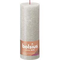 Stumpenkerze Rustiko Shine 19x7cm sandgrau