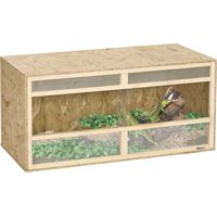 Pawhut – Terrarium pour reptiles 100x47x47cm – Panneaux OSB isolants – Verre trempé pour observation – Ventilation optimale