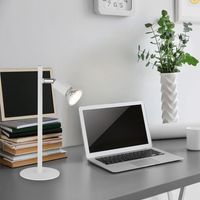 Tischlampe Leselampe Tischleuchte weiß Spot beweglich Wohnzimmerlampe H 30 cm