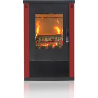 EEK A+ Kaminofen Verso Lheia 7,5 kW Burgundy