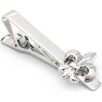pince Cravate Fleur Pour Homme (argent) - Cadeau De Mariage D'affaires En Acier Inoxydable De Taille Rgulire