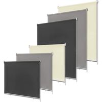 Rollo Senkrechtmarkise Außenrollo Balkonrollo Verdunklungsrollo ohne Bohren mit UV Schutz und Reflektierende Thermofunktion - 140 140cm Anthrazit NAIZY