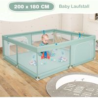 Parc bebe 200x180 cm avec balles poignees et porte