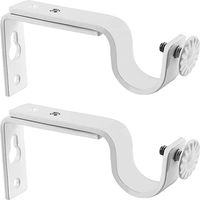 Support de tringle à rideaux extensible blanc, accessoires de fixation pour tringle à rideaux, support de base en fer pour tringle romaine
