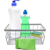 Porta spugna e sapone da cucina con scolo per lavello, leggero e pratico Bianco