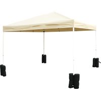 Ensemble 4 Pièces pour Base de Pavillon Pliable – Tente Réception Robuste Noir – Pour Stabilité