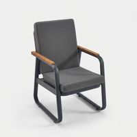 Silla de jardín de aluminio con reposabrazos modelo Bella