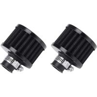 2 x Filtro aria fredda, ventola turbo carter motore 12mm Mini nera per auto e moto