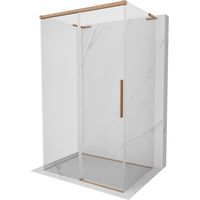 Mexen Rox-3S L 3-seitige Duschkabine, 125 x 110 cm, transparent, gebürstetes Kupfer - 8C2L-125-110-65-00-3S