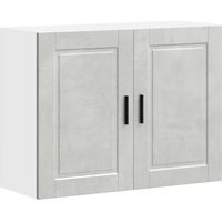 Armoire murale de cuisine Meuble de cuisine Porto gris béton bois d'ingénierie