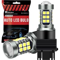3pcs Ampoule LED 3157 Rouge, 46SMD 3020, Canbus Sans Erreur, Pour Frein Stop Parking