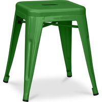 Privatefloor – Tabouret de bar en métal 45cm – Design industriel compact – Pour cuisines et bars – Résistant à l'usage quotidien