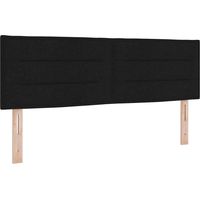 Vidaxl – Tête de lit réglable en tissu noir 144 cm – Rembourrage en mousse – Bois d'ingénierie et pin massif – Style moderne et minimaliste