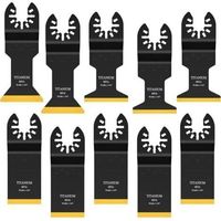 Lame d'outil oscillant en titane, 10 lames de scie oscillantes pour la coupe du métal, kit de lames multi-outils en bois et métal, lames multi-outils pour Dewalt Milwaukee