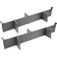 Emuca Trennwandset für die Innenausstattung der Schubladen Vertex-Concept, Breite 900mm, Aluminium und Kunststoff, Anthrazitgrau