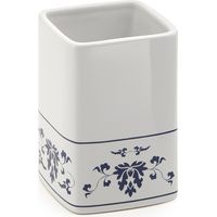 Portaspazzolino d'appoggio Gedy Cixi Bianco/Blu