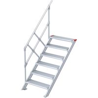 Euroline 510 Treppe 45° 1000mm Stufenbreite 6 Stufen Alu gerieft
