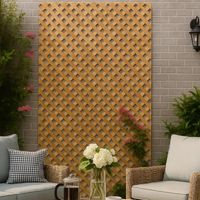 Panel de Celosia de Madera Sin Marco 100x200 cm Cuadros 1,8 cm Celosia Decorativa Jardin Decoracion de Ambientes