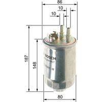 Filtre conduite de carburant - 0450906407 - BOSCH