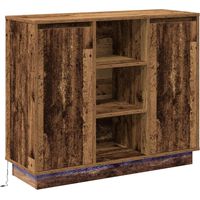 LED-Sideboard/Anrichte/Buffet Altholz 90 x 32 x 75 cm Holzwerkstoff LXWW910356