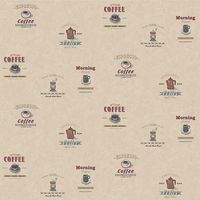 Kitchen Recipes Coffee Cafe Beige Wallpaper Vintage Scrapbook Paste The Wall
