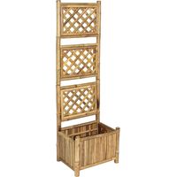 Vidaxl – Lit surélevé de jardin en bambou 40 cm – Treillis pour plantes grimpantes – Design vertical pour balcon et patio – Résistant aux intempéries