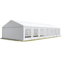 TOOLPORT Marquee 6x14 m Party Tent Heavy Duty PVC 700 N Waterproof Tarpaulin All Year Use Wedding Event white