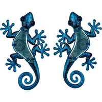 Signes Grimalt Muro di figura animale Adorno Figura Lizards 2 unità Jardin Azul 13x30x1cm 24973
