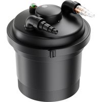 Wiltec CPF-280 Filtre de bassin à pression avec stérilisation UV - 380 x 380 x 420 mm - 11 W / étang 8000 l max. / réservoir 20 l - Filtration eau à grand débit