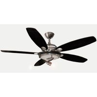 DOMAIR MILORD - Ventilateur de Plafond - Avec Globe et Spots - 60 Watts - Diamètre 132 cm - 3 Vitesses - Commande à Tirette - No