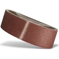 Menzer – Bandes abrasives 75 x 533 mm – Grain G80 pour ponceuses à bande – Corindon normal – Lot de 10 unités