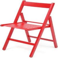 Chaise pliante en bois de hêtre rouge