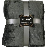 Jacquard-Fleece-Decke 130x170 cm Türkisblau