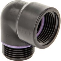 TAVLIT 90° Winkel 1 Zoll, Self Seal PP-Schraubverbinder, Innengewinde x Aussengewinde, 10 bar Typ EFMS
