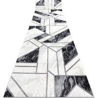 Tapis de couloir EMERALD exclusif 81953 glamour, élégant géométrique noir / argent 80 cm black 80x880 cm