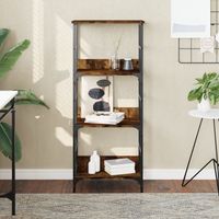vidaXL Bookshelf Smoked Oak 50x33x117,5 cm Engineered Wood