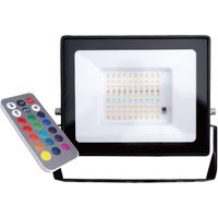 Arum Lighting – Projecteur LED 50W RGB blanc chaud – Télécommande – IP65 pour extérieur – Lumens 4270 – Angle 120°