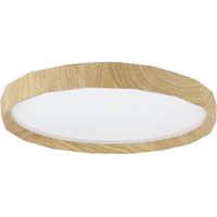GBLY plafonnier LED salon - lampe de salon aspect bois Ø40cm éclairage de plafond de chambre 43W lampe de chambre dimmable avec télécommande lampe de cuisine lampe de couloir bohème