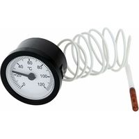Thermomètre à Cadran Jauge de Température Capillaire avec Capteur 1m 0-120°C pour Mesurer l'Eau Liquide-LIAIKI