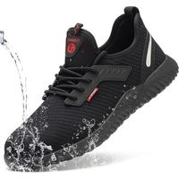 Chaussures de sécurité,Chaussures de Sécurité Homme Femmes Chaussures de Travail Embout Acier Protection Ultra légère et Indestructible Respirant Basket Securite Unisexes 38