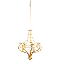Lustre en fer forgé avec finition crème antique