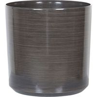 Cache-Pot pour Fleur Plantes Glamour Rond Jardinière Gris 35 x 35 x 35 cm Vagia
