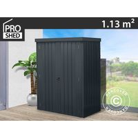 Casetta da giardino, armadio in acciaio 1,4x0,81x1,8m, 1,13m², ProShed®, Antracite