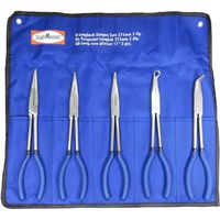 SET 5pz PINZE EXTRA LUNGHE 275mm PUNTE DRITTA PIEGATA MECCANICO STAHLKAISER