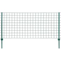 Vidaxl – Clôture euro acier 20x1 m verte – Construction durable en acier revêtu de PVC – Résistante aux intempéries et aux UV – 11 poteaux inclus