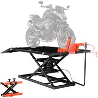 VEVOR Supporto di Sollevamento per Moto, con Banco da Lavoro Rimovibile, Piattaforma Pneumatica per Riparazione Veicoli Capacita 680 kg, Altezza Regolabile di Sollevamento Massima 940,2 mm