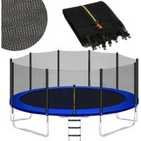 SPRINGOS Red para cama elástica de exterior de 10 postes, diámetro de la cama elástica 460 cm (15ft), altura: 180 cm, red de seguridad, red de protección contra caídas, red de repuesto, accesorios.