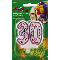Bougie anniversaire nombre 30