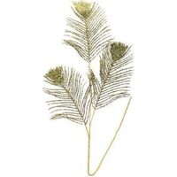 Rametto natalizio con 3 fiori - colore oro - decorazione addobbo natalizio